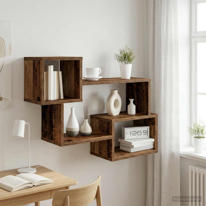 vidaXL Floating Shelf Wall-Mounted Old Wood 87 x 20 x 55 cm