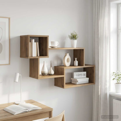 vidaXL Floating Shelf Wall-Mounted Artisan Oak 87 x 20 x 55 cm