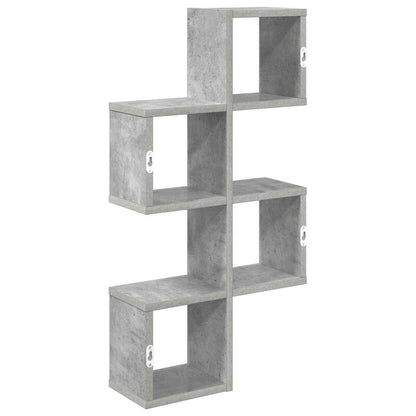 vidaXL Wall Shelf Wall-Mounted Concrete Grey 39 x 15 x 76 cm