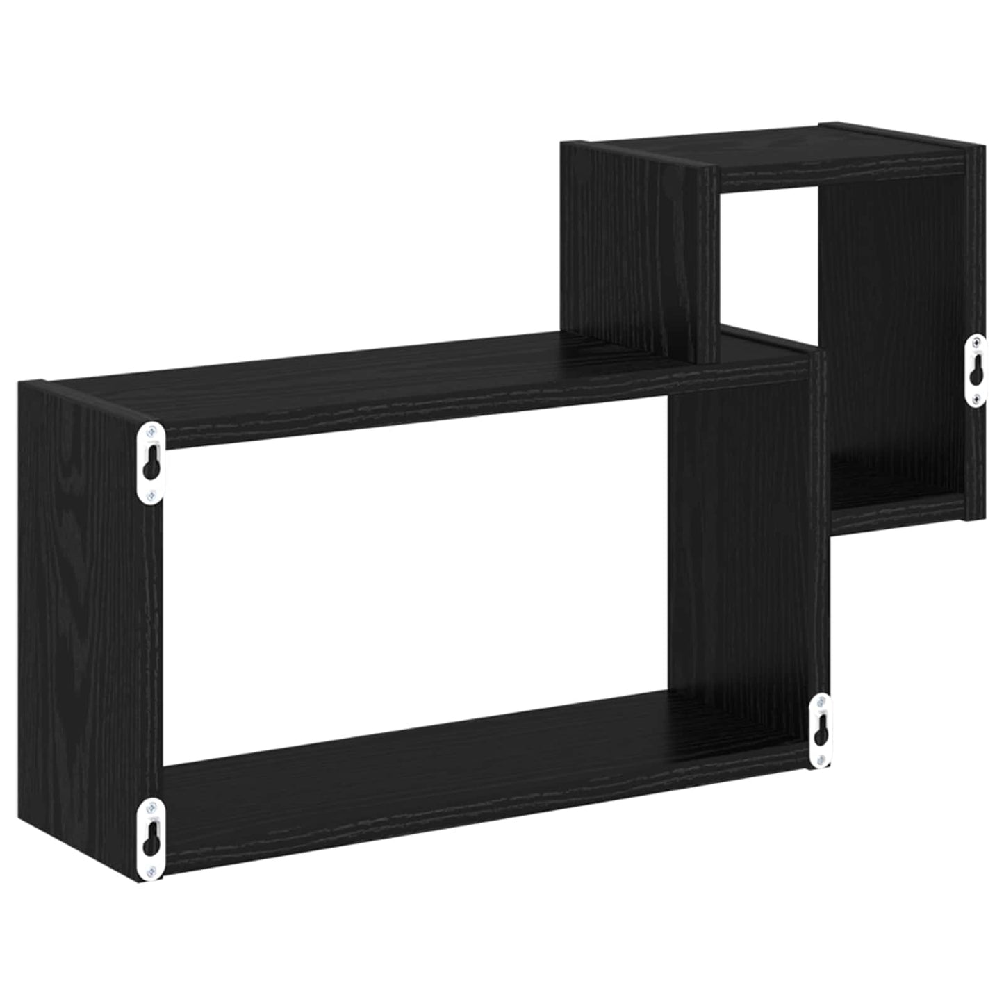vidaXL Wall Shelf Wall-Mounted Black 55 x 15 x 35 cm Engineered Wood