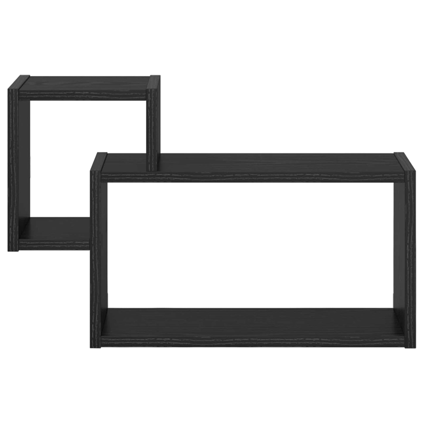 vidaXL Wall Shelf Wall-Mounted Black 55 x 15 x 35 cm Engineered Wood