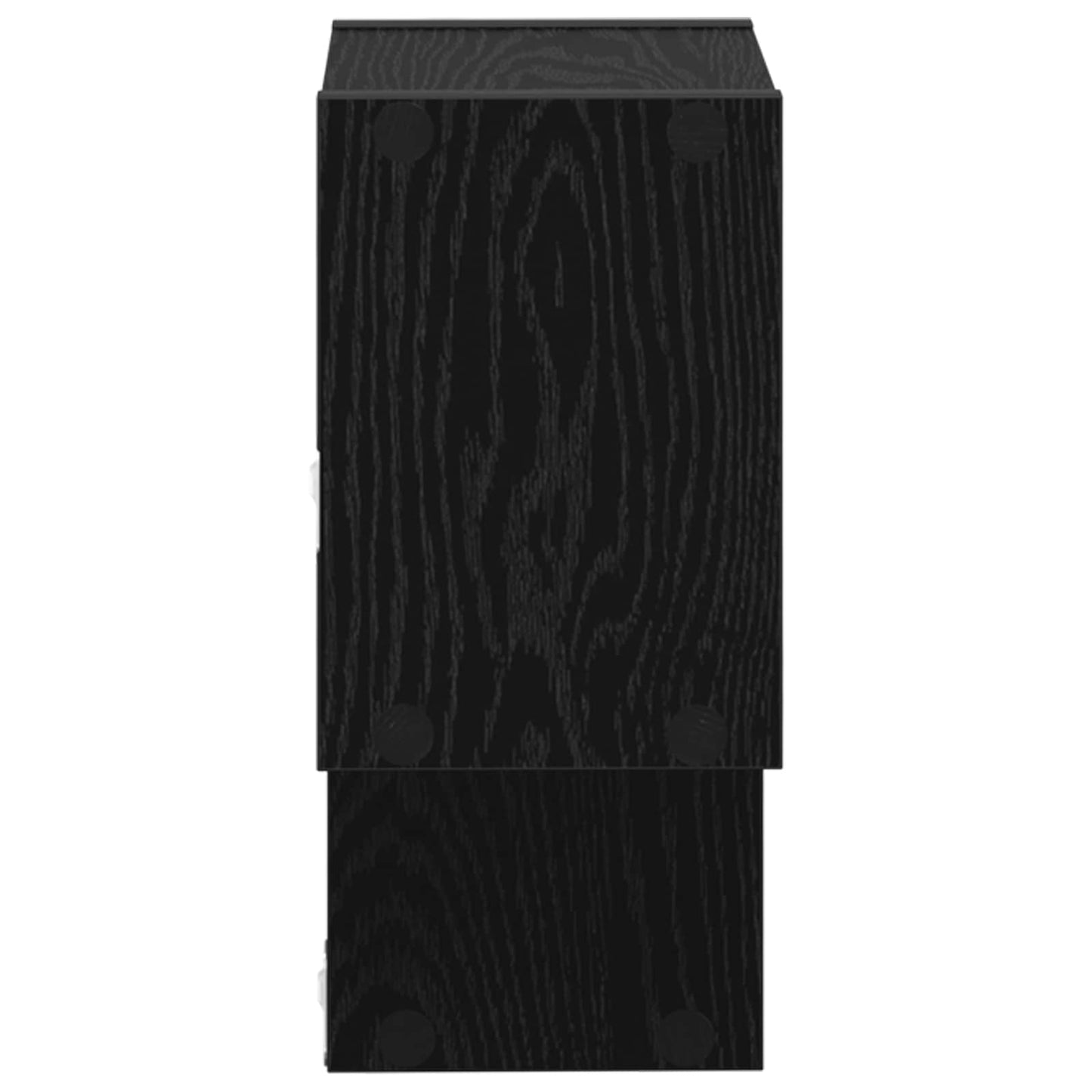 vidaXL Wall Shelf Wall-Mounted Black 55 x 15 x 35 cm Engineered Wood