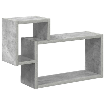 vidaXL Wall Shelf Wall-Mounted Grey 55 x 15 x 35 cm Engineered Wood