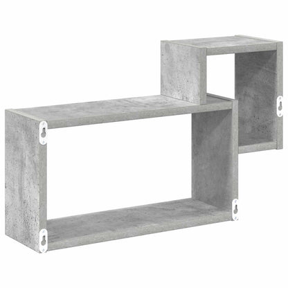 vidaXL Wall Shelf Wall-Mounted Grey 55 x 15 x 35 cm Engineered Wood
