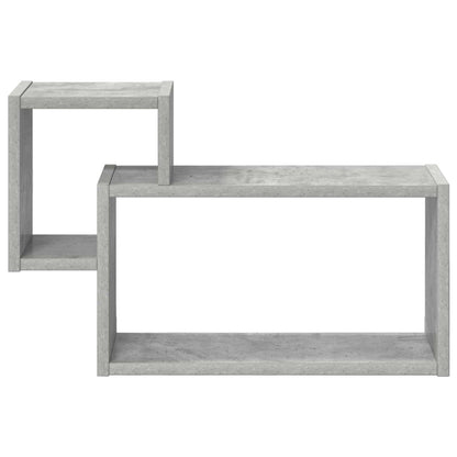 vidaXL Wall Shelf Wall-Mounted Grey 55 x 15 x 35 cm Engineered Wood