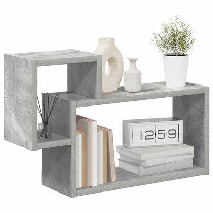 vidaXL Wall Shelf Wall-Mounted Grey 55 x 15 x 35 cm Engineered Wood