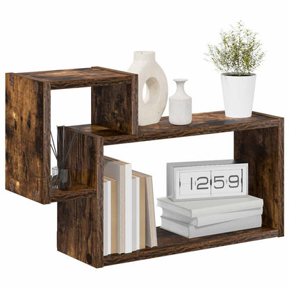 vidaXL Wall Shelf Wall-Mounted Brown 55 x 15 x 35 cm Engineered Wood