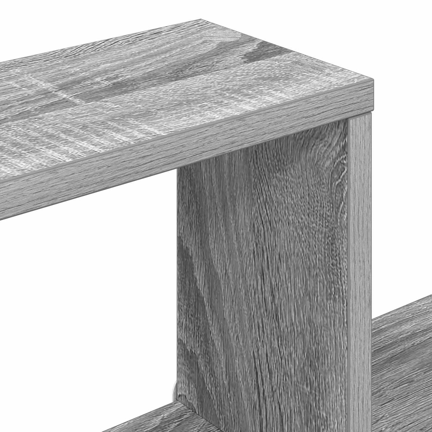 vidaXL Wall Shelf Wall-Mounted Grey 55 x 15 x 35 cm Engineered Wood