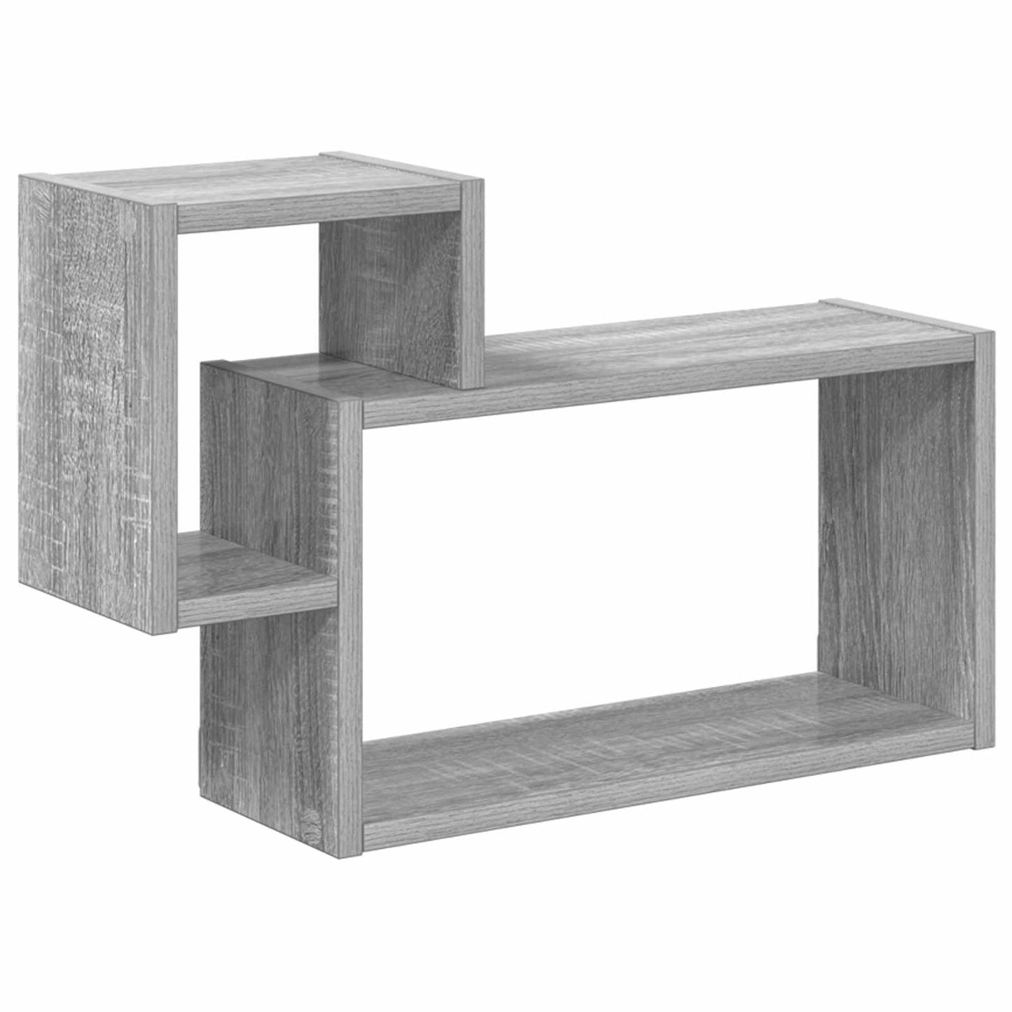 vidaXL Wall Shelf Wall-Mounted Grey 55 x 15 x 35 cm Engineered Wood