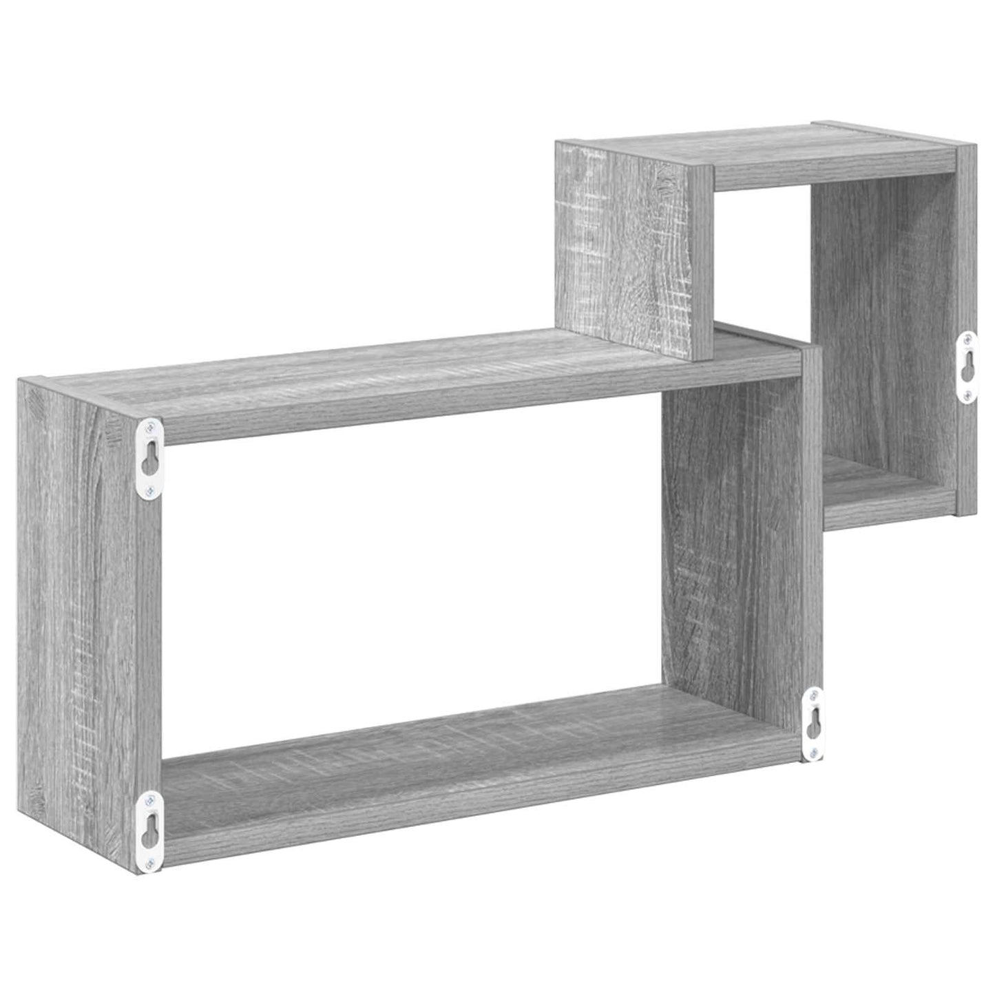 vidaXL Wall Shelf Wall-Mounted Grey 55 x 15 x 35 cm Engineered Wood