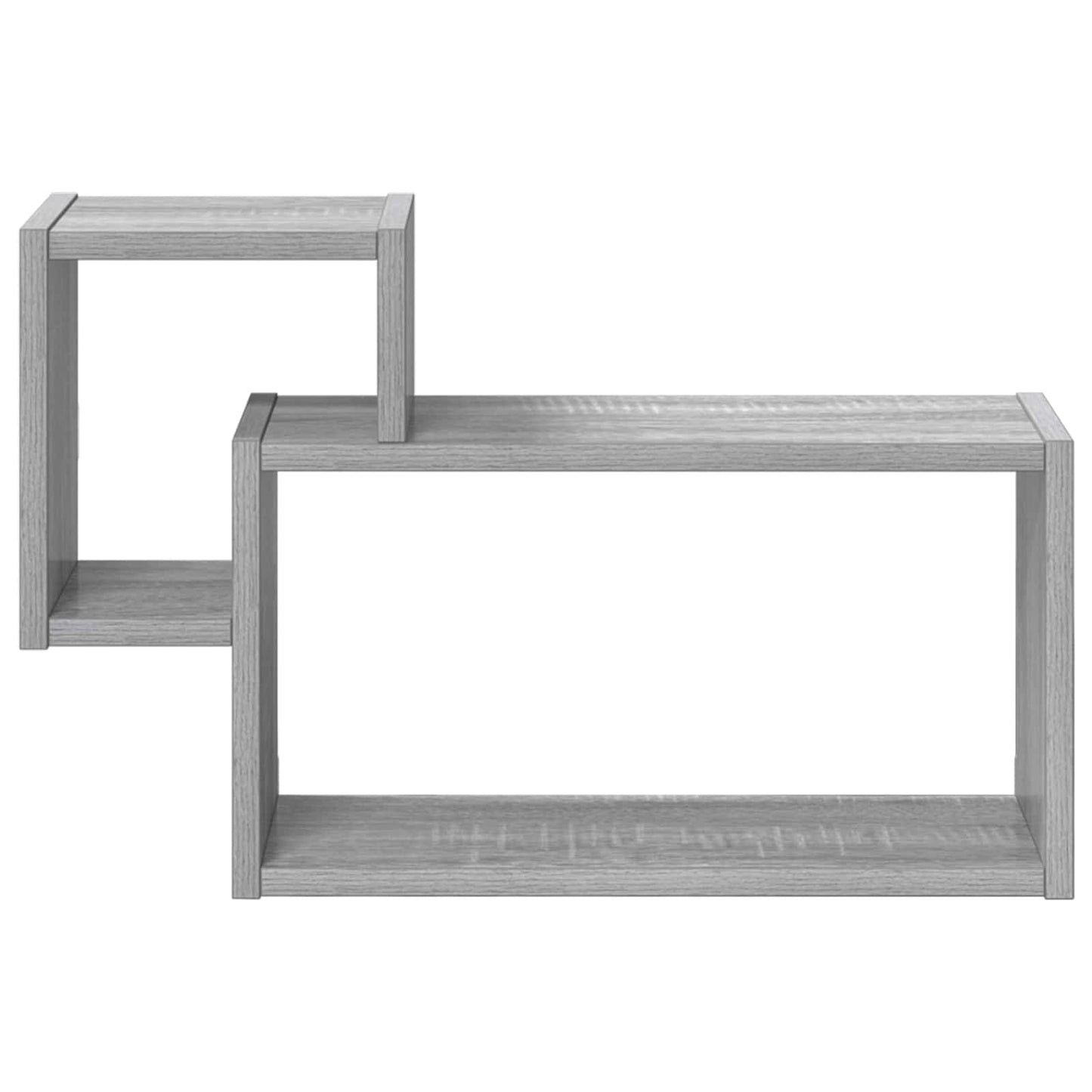 vidaXL Wall Shelf Wall-Mounted Grey 55 x 15 x 35 cm Engineered Wood