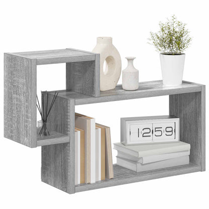 vidaXL Wall Shelf Wall-Mounted Grey 55 x 15 x 35 cm Engineered Wood