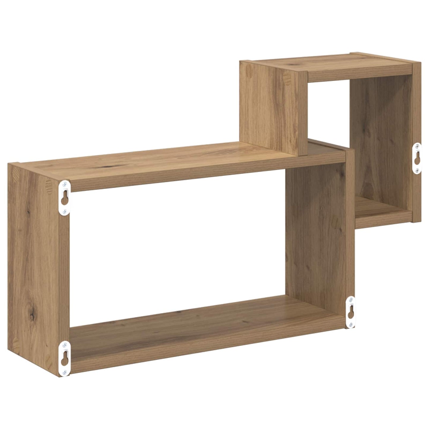 vidaXL Wall Shelf Wall-Mounted Brown 55 x 15 x 35 cm Engineered Wood