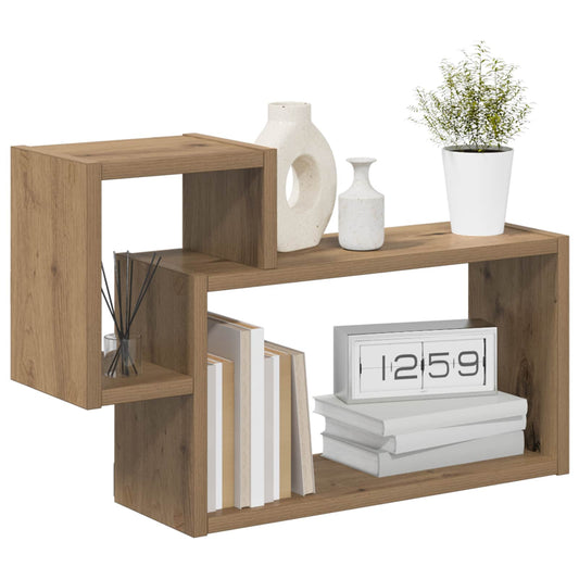 vidaXL Wall Shelf Wall-Mounted Artisan Oak 55 x 15 x 35 cm