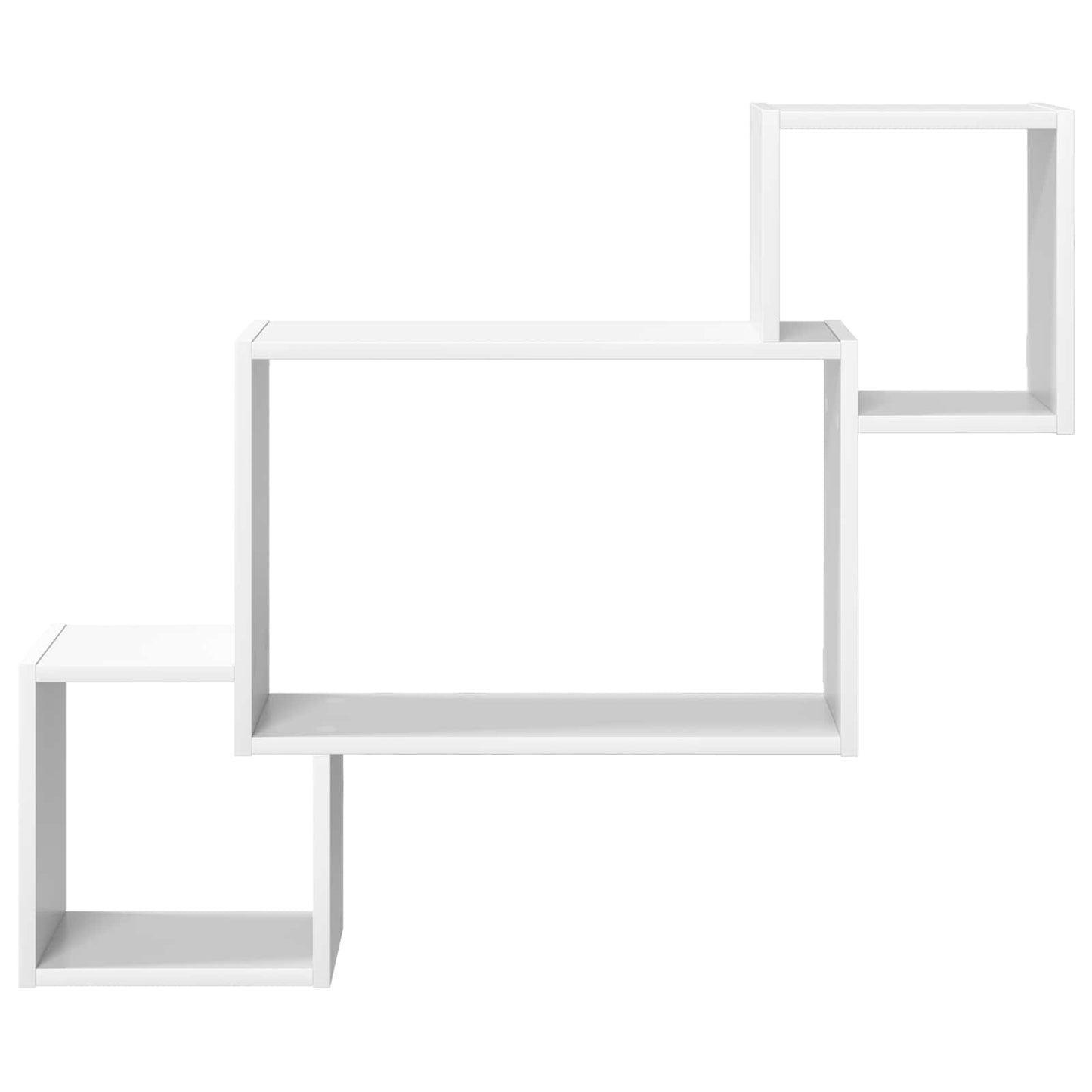 vidaXL Wall Shelf Wall-Mounted White 91.5 x 15 x 76 cm Engineered Wood