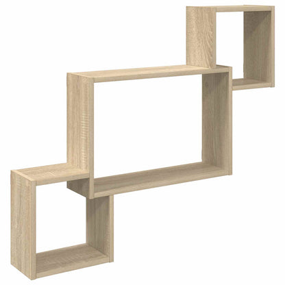 vidaXL Wall Shelf Wall-Mounted Brown 91.5 x 15 x 76 cm Engineered Wood