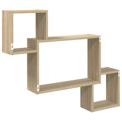 vidaXL Wall Shelf Wall-Mounted Brown 91.5 x 15 x 76 cm Engineered Wood