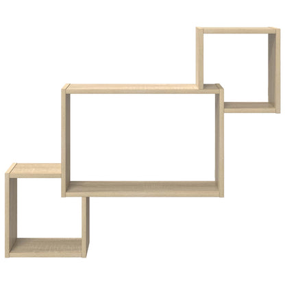 vidaXL Wall Shelf Wall-Mounted Brown 91.5 x 15 x 76 cm Engineered Wood
