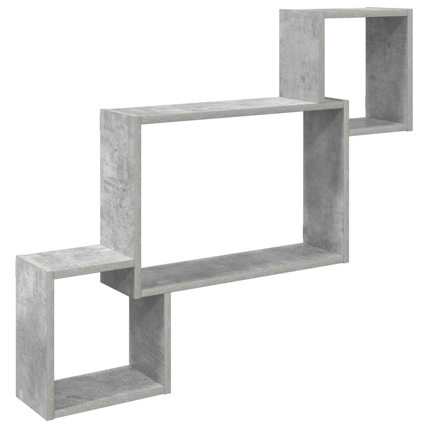 vidaXL Wall Shelf Wall-Mounted Grey 91.5 x 15 x 76 cm Engineered Wood