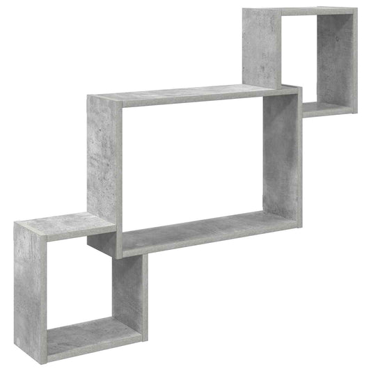 vidaXL Wall Shelf Wall-Mounted Concrete Grey 91.5 x 15 x 76 cm