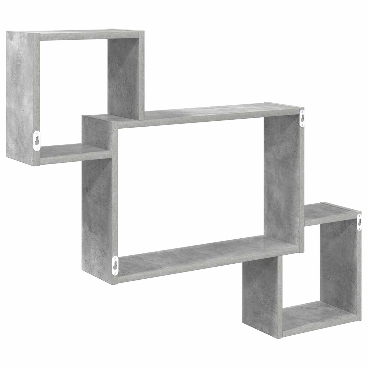 vidaXL Wall Shelf Wall-Mounted Grey 91.5 x 15 x 76 cm Engineered Wood