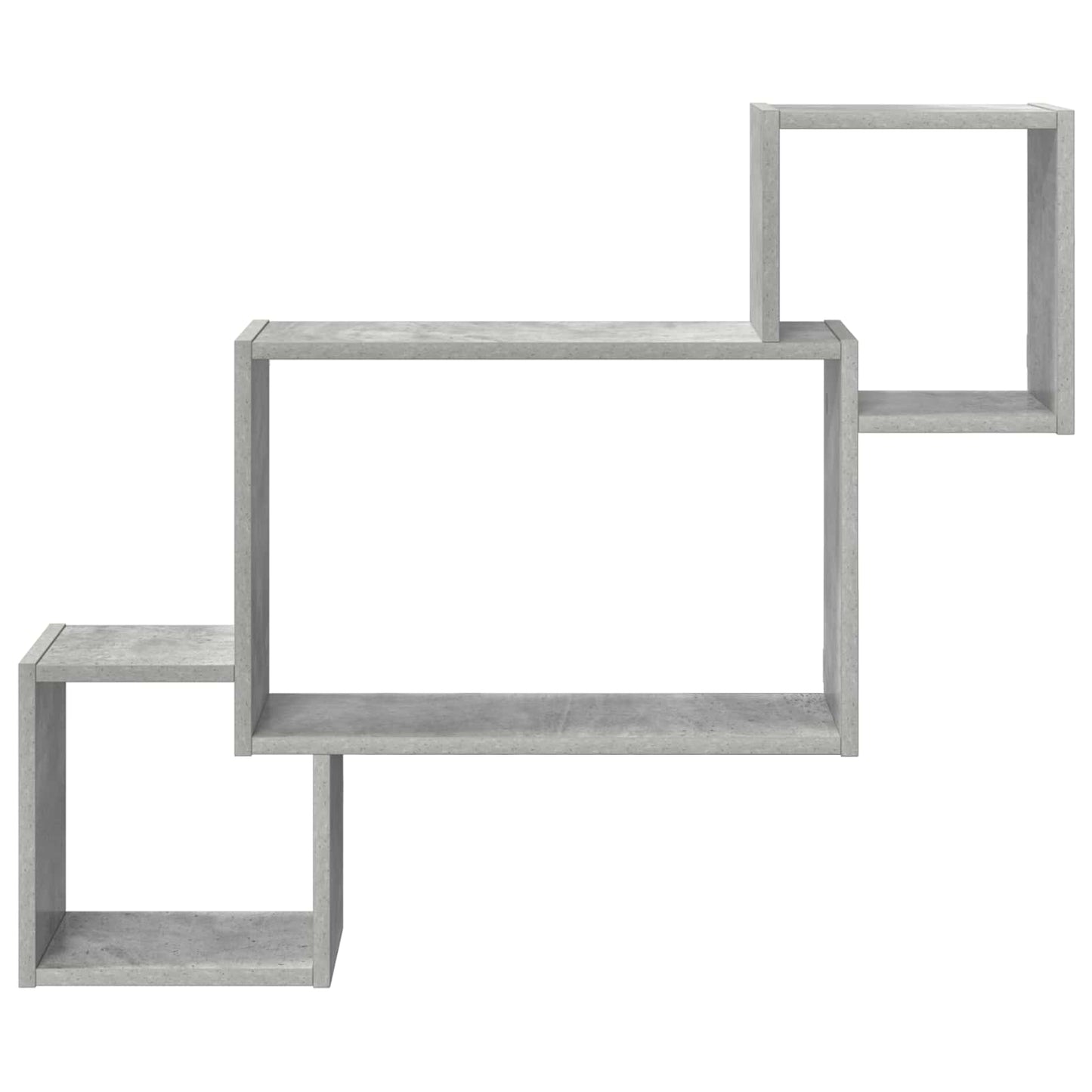 vidaXL Wall Shelf Wall-Mounted Grey 91.5 x 15 x 76 cm Engineered Wood