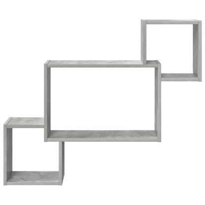 vidaXL Wall Shelf Wall-Mounted Grey 91.5 x 15 x 76 cm Engineered Wood