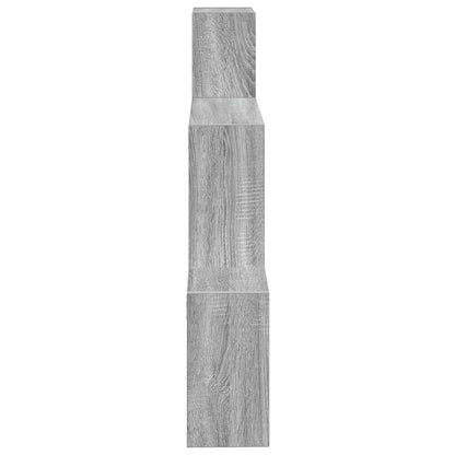 vidaXL Wall Shelf Wall-Mounted Grey 91.5 x 15 x 76 cm Engineered Wood