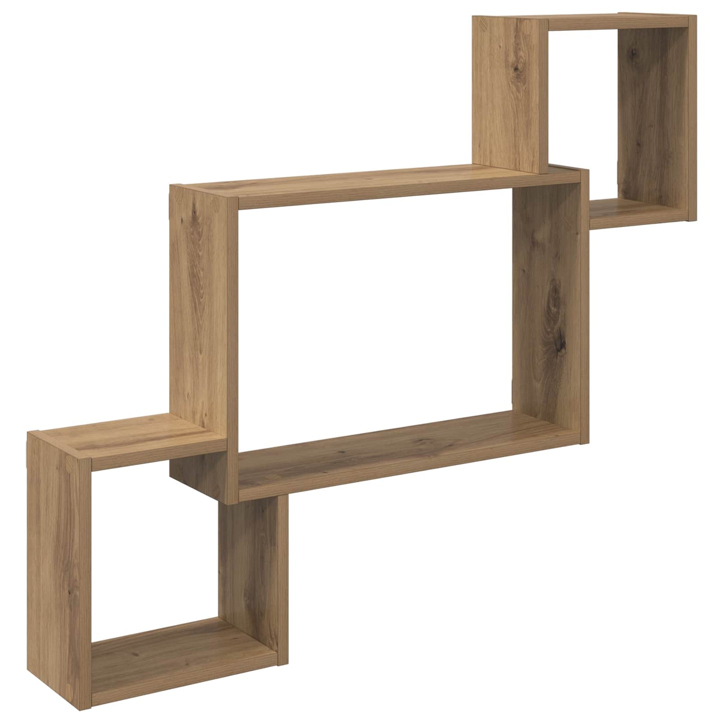 vidaXL Wall Shelf Wall-Mounted Brown 91.5 x 15 x 76 cm Engineered Wood