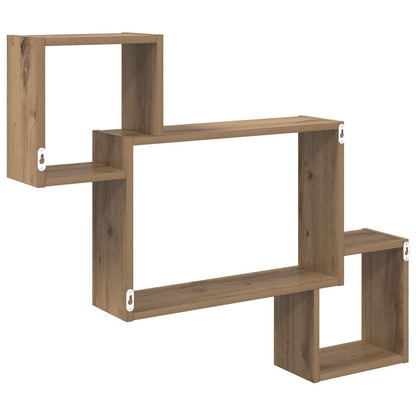vidaXL Wall Shelf Wall-Mounted Brown 91.5 x 15 x 76 cm Engineered Wood