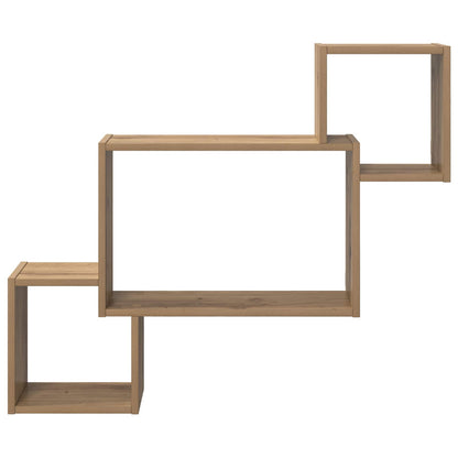 vidaXL Wall Shelf Wall-Mounted Brown 91.5 x 15 x 76 cm Engineered Wood