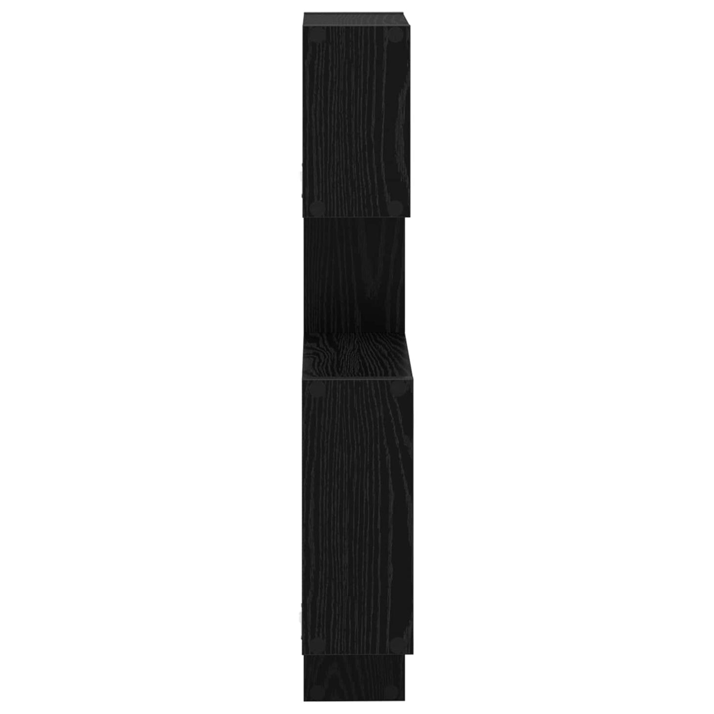 vidaXL Wall Cube Shelves Wall-Mounted Black 64 x 13.5 x 91.5 cm
