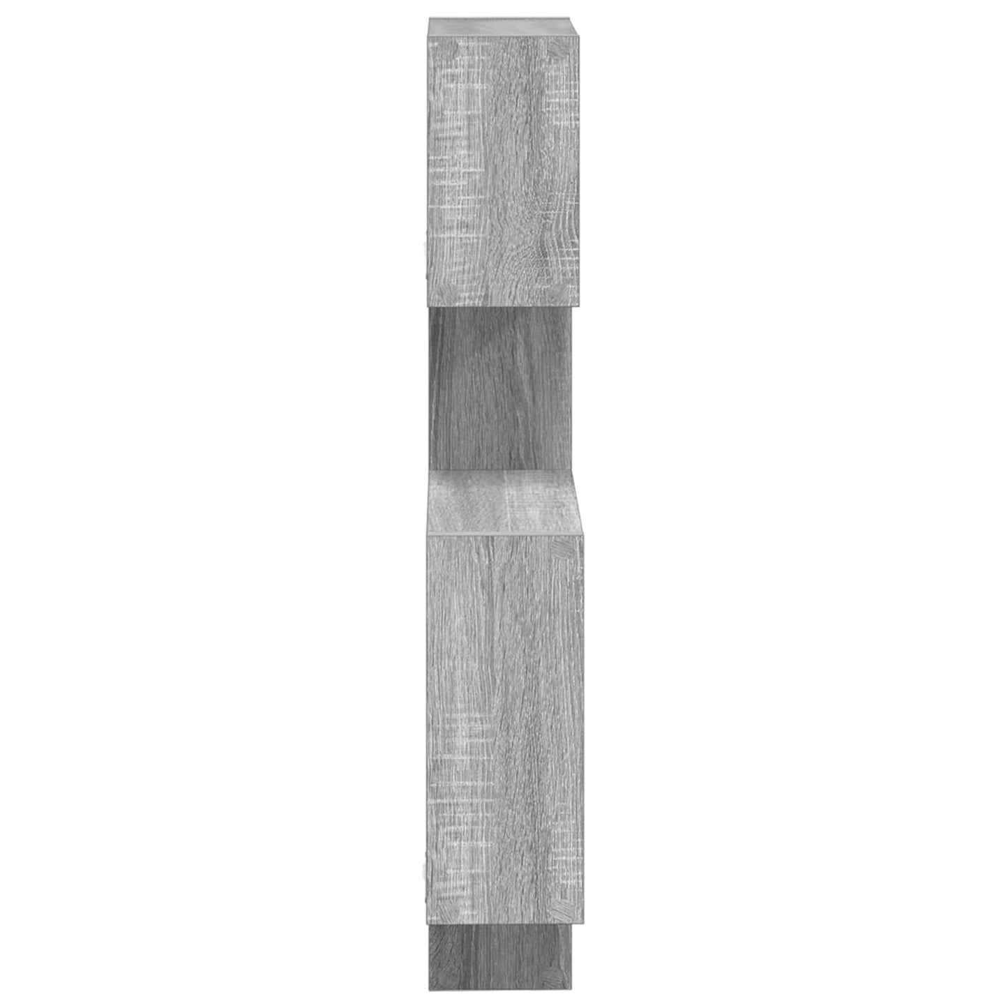 vidaXL Wall Cube Shelves Wall-Mounted Grey 64 x 13.5 x 91.5 cm
