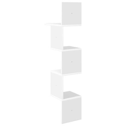 vidaXL Wall Shelf Wall-Mounted White 32 x 21 x107 cm Engineered Wood