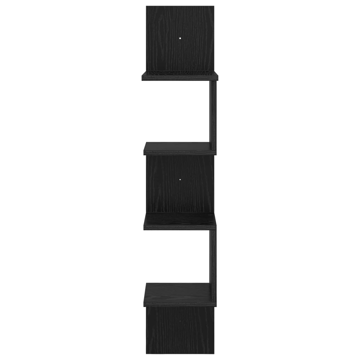 vidaXL Wall Shelf Wall-Mounted Black 32 x 21 x107 cm Engineered Wood