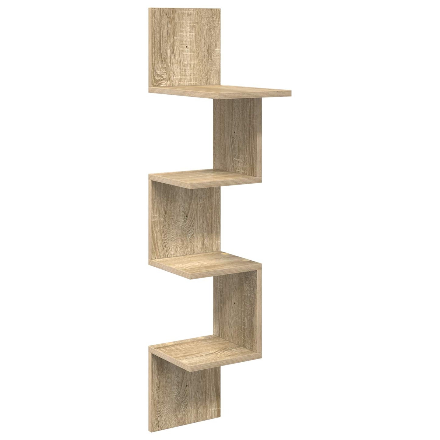 vidaXL Wall Shelf Wall-Mounted Brown 32 x 21 x107 cm Engineered Wood