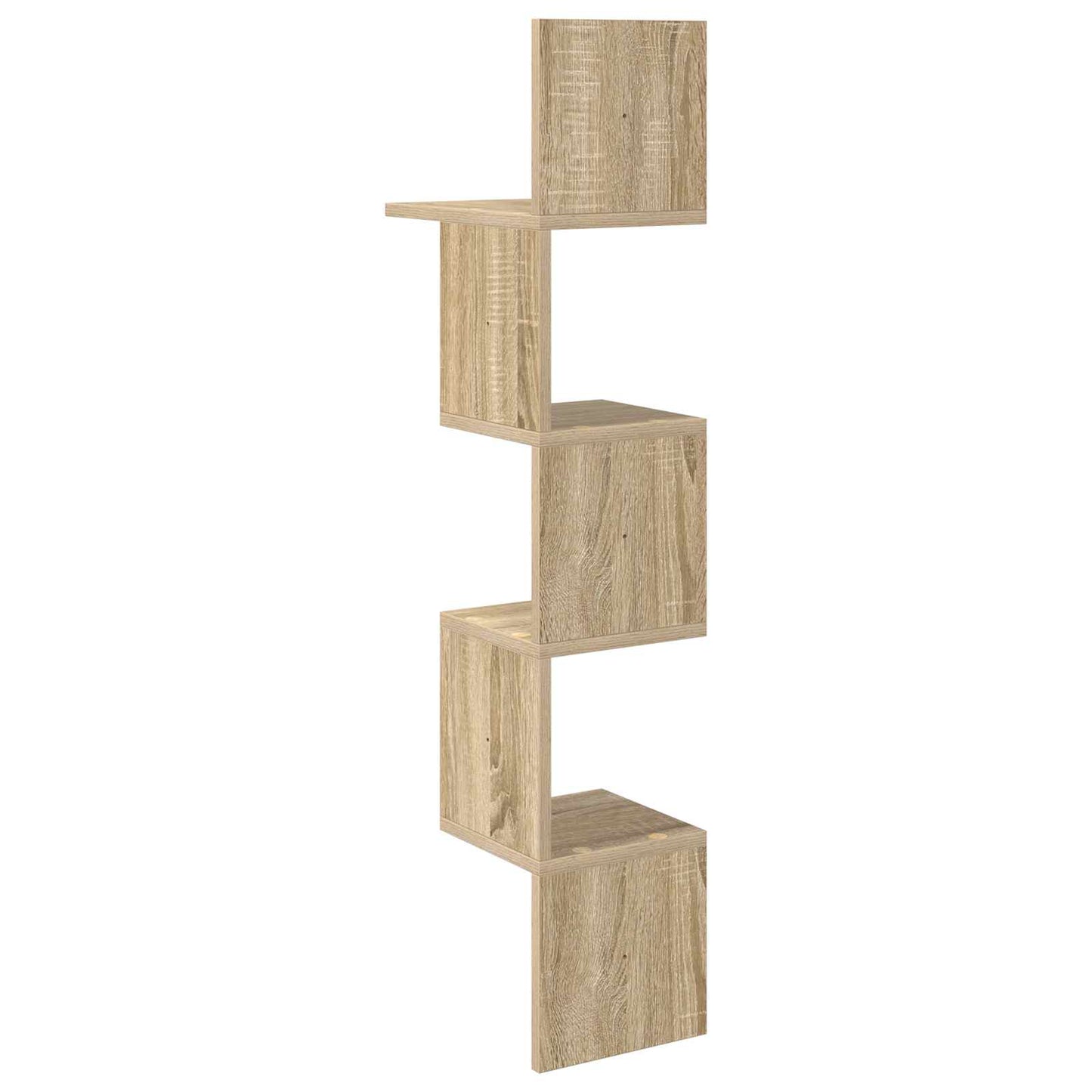 vidaXL Wall Shelf Wall-Mounted Brown 32 x 21 x107 cm Engineered Wood