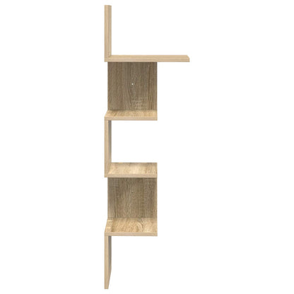 vidaXL Wall Shelf Wall-Mounted Brown 32 x 21 x107 cm Engineered Wood