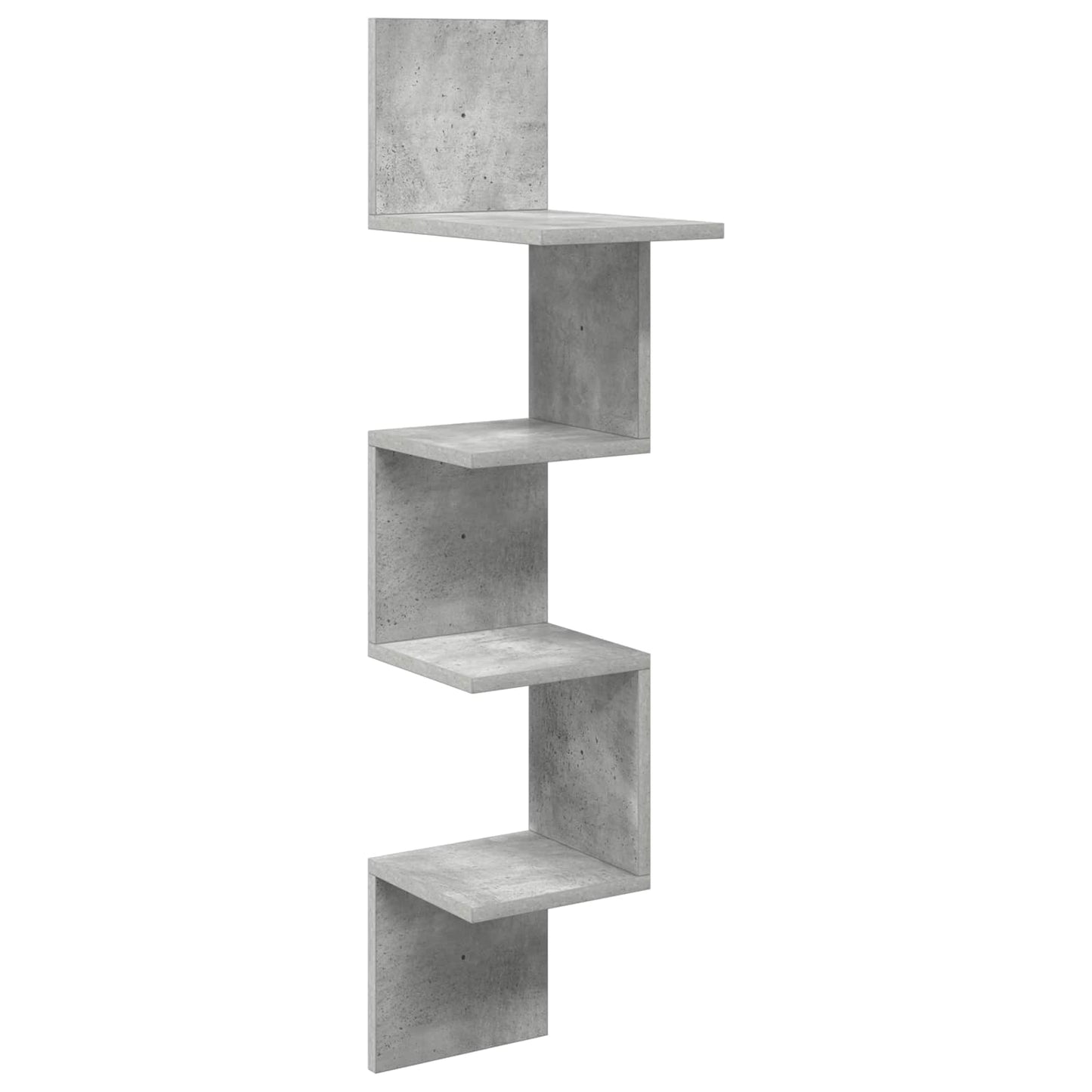 vidaXL Wall Shelf Wall-Mounted Grey 32 x 21 x107 cm Engineered Wood