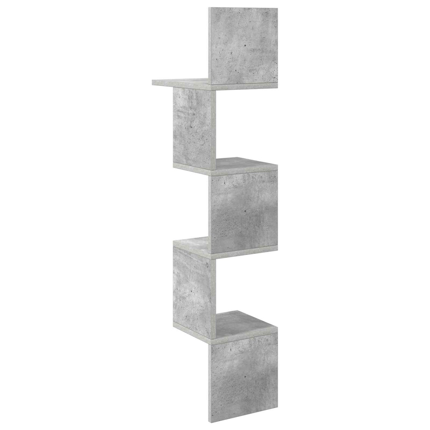 vidaXL Wall Shelf Wall-Mounted Grey 32 x 21 x107 cm Engineered Wood