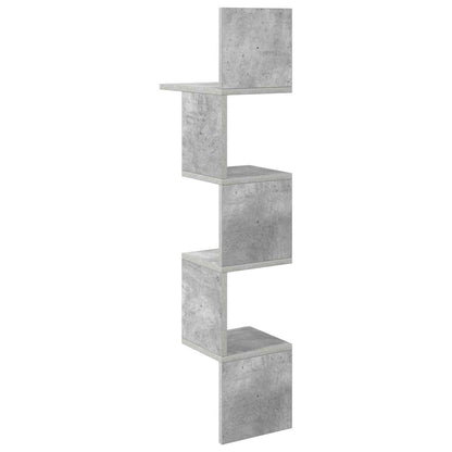 vidaXL Wall Shelf Wall-Mounted Grey 32 x 21 x107 cm Engineered Wood