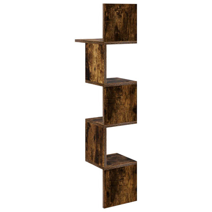 vidaXL Wall Shelf Wall-Mounted Brown 32 x 21 x107 cm Engineered Wood