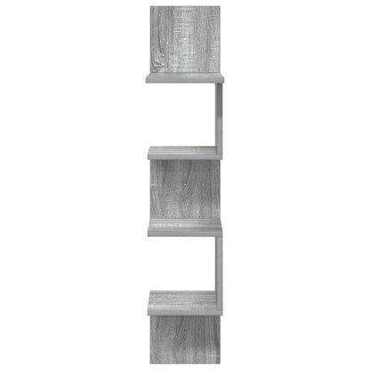vidaXL Wall Shelf Wall-Mounted Grey 32 x 21 x107 cm Engineered Wood