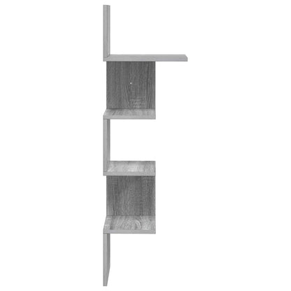 vidaXL Wall Shelf Wall-Mounted Grey 32 x 21 x107 cm Engineered Wood