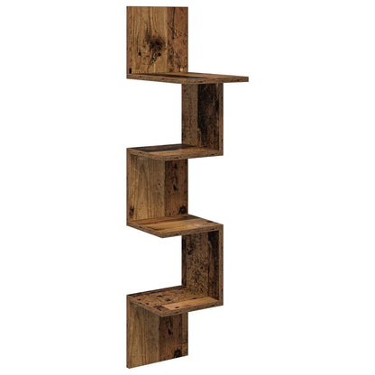 vidaXL Wall Shelf Wall-Mounted Brown 32 x 21 x107 cm Engineered Wood