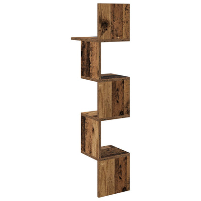 vidaXL Wall Shelf Wall-Mounted Brown 32 x 21 x107 cm Engineered Wood