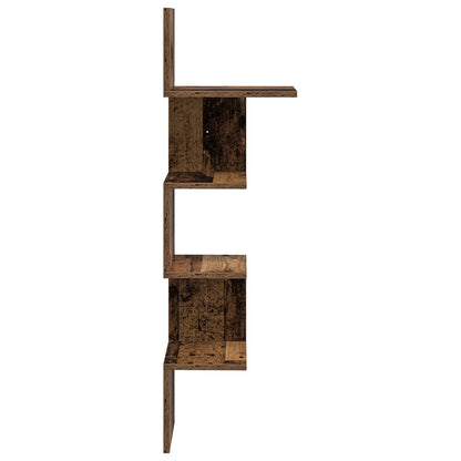 vidaXL Wall Shelf Wall-Mounted Brown 32 x 21 x107 cm Engineered Wood