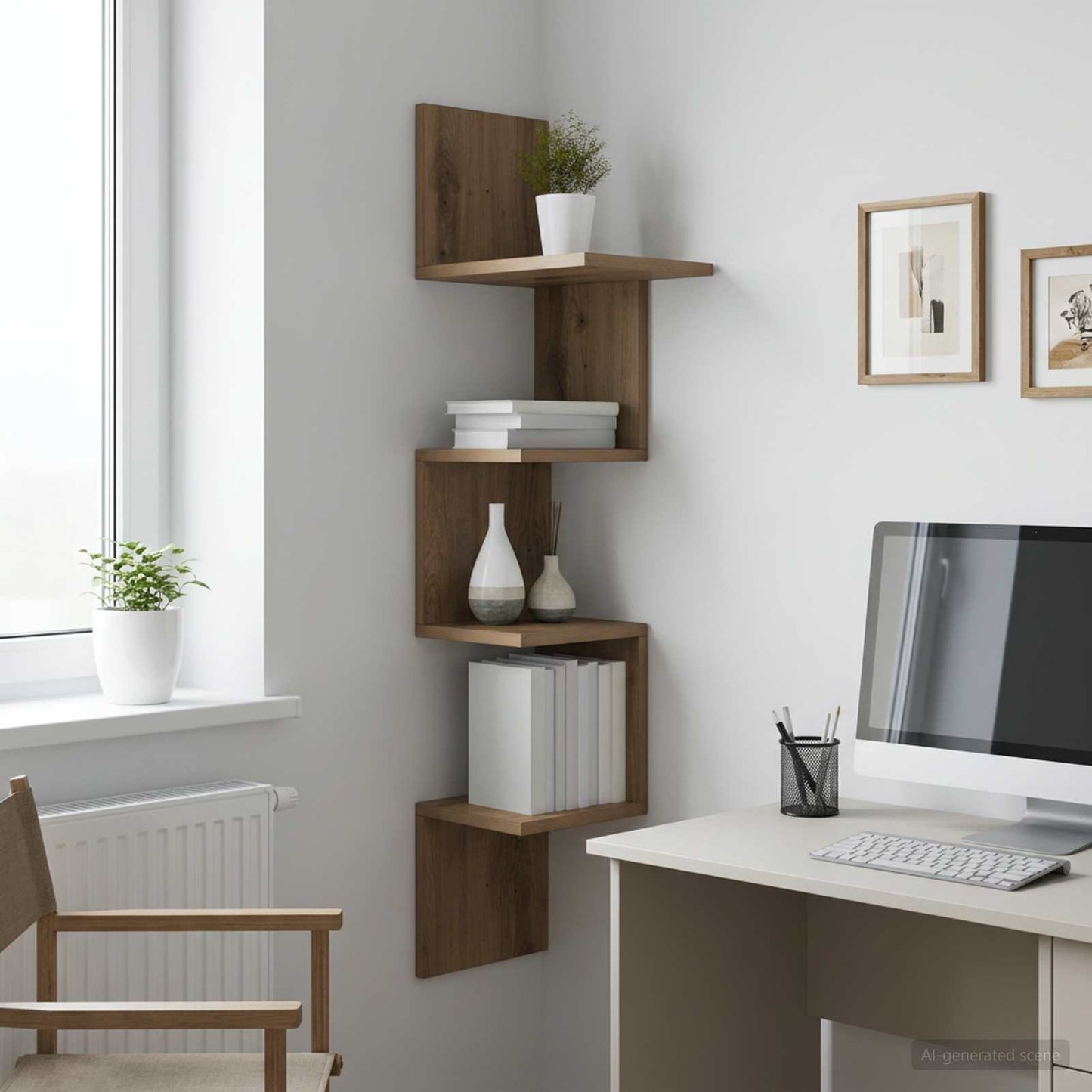 vidaXL Wall Shelf Wall-Mounted Artisan Oak 32 x 21 x107 cm