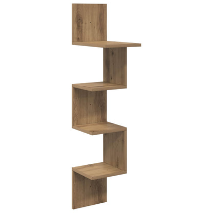 vidaXL Wall Shelf Wall-Mounted Brown 32 x 21 x107 cm Engineered Wood