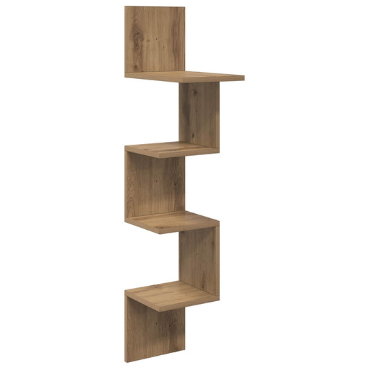 vidaXL Wall Shelf Wall-Mounted Artisan Oak 32 x 21 x107 cm